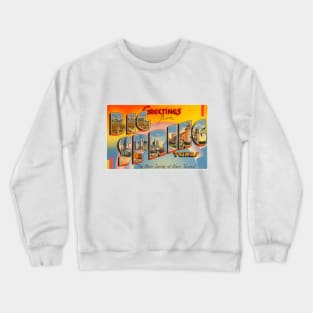 Greetings from Big Spring Texas - Vintage Large Letter Postcard Crewneck Sweatshirt